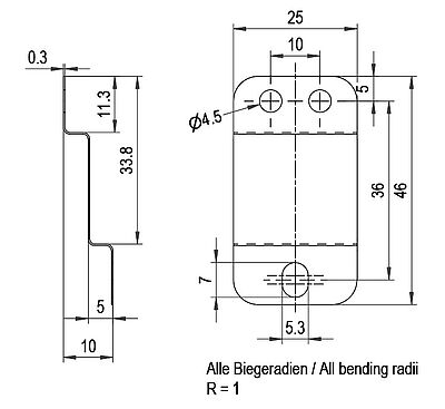 WDGDS10001 Drehgeber Federblech Zeichnung Drawing