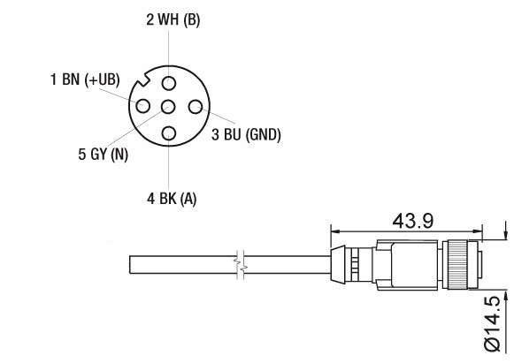 Z KI567 female connector encoder