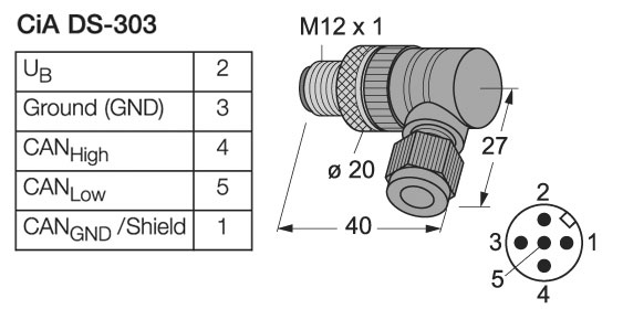 Z KISA567 female connector encoder