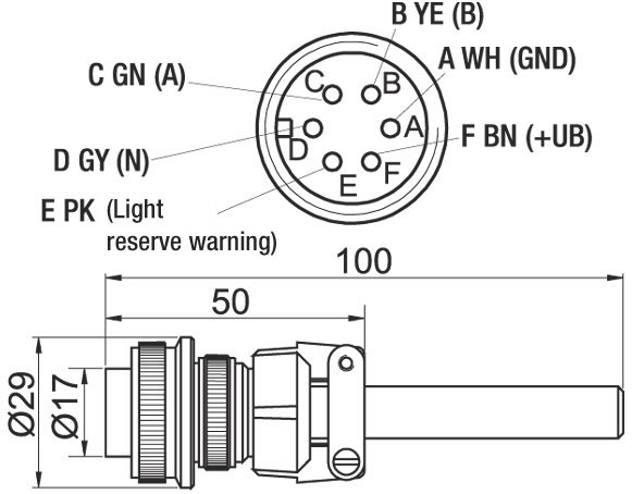 Z KM640 female connector encoder