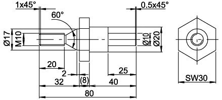 Z WDGWA10M10 encoder shaft adapter