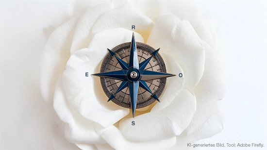 Werterose KI-generiertes Bild. Tool: Adobe Firefly.